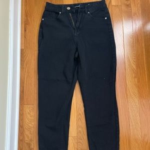 High waist mom jeans black
